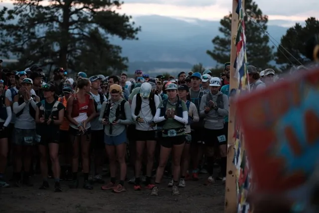 Women at the start of the High Lonesome 100